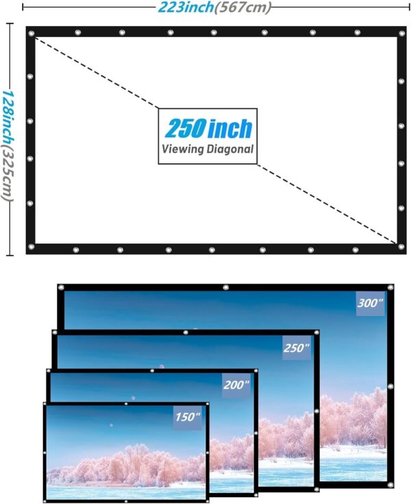 VERCORKIN Large Projector Screen - Image 2